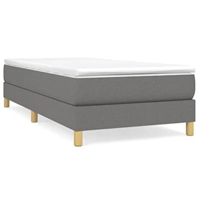 Image de vidaXL Cadre de lit sans matelas gris foncé 90x200 cm tissu3120583