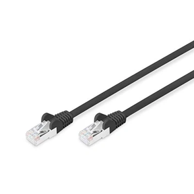 Image de DIGITUS Cordon de raccordement RJ 45 (M) pour 2 m SFTP CAT 6 démarré sans halogène crochet noir