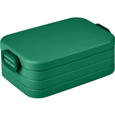Afbeelding van Mepal Midi lunchbox om mee te nemen, voor 2 boterhammen of 4 sneetjes brood, met vakken, geschikt volwassenen, lichtgroen