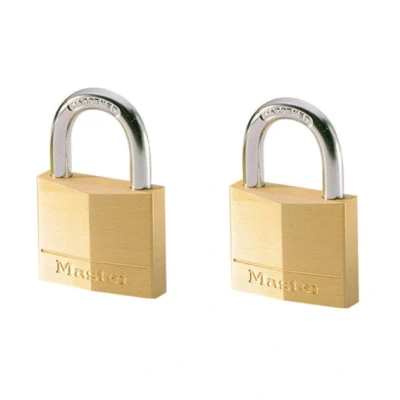 Afbeelding van Hangslot MasterLock 2 gelijksluitend messing 40mm
