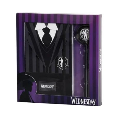 Afbeelding van Wednesday Black dagboek + Fashion Pen Uniform