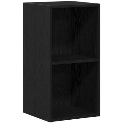 Afbeelding van vidaXL LP Opbergbox 71x34x36 cm spaanplaat zwart eikenkleurig