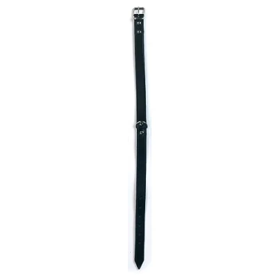 Afbeelding van Goedkope hondenhalsband leer 25mm zwart