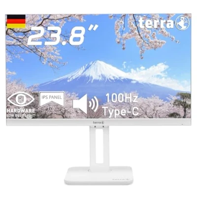 Afbeelding van Terra 2465W LCD monitor Energielabel D (A G) 60.5 cm (23.8 inch) 1920 x 1080 Pixel 16:9 5 ms HDMI, DisplayPort, Hoofdtelefoonaansluiting, USB C IPS