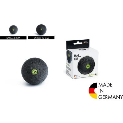 Afbeelding van BLACKROLL® BALL 08, kleine massagebal voor punctuele zelfmassage, triggerpoint bal massage van alle lichaamsdelen, 8 cm diameter, zwart