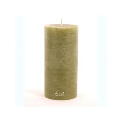 Afbeelding van Luz Your Senses Rustic Cilinderkaars 9x19cm Schots Groen