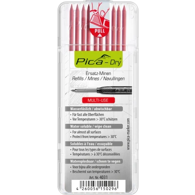 Afbeelding van Pica dry reservestift rood (10st)