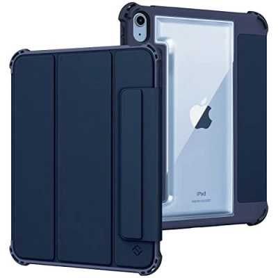 Afbeelding van Fintie Hybrid Rugged Armor beschermhoes voor iPad 10e generatie 2022 10,9 inch met penhouder, valbestendig, generatie, marineblauw