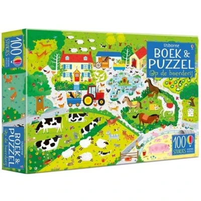 Afbeelding van Uitgeverij usborne zoekboek en puzzel 100st op de boerderij