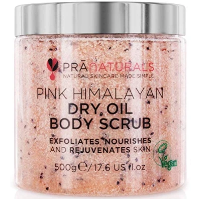 Image de Sels roses exfoliants de l’Himalaya PraNaturals 500 g, Naturellement riches en minéraux et vitamines nourrisants, Gomment les cellules peau morte rajeunissent la