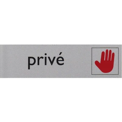 Afbeelding van Infobord pictogram prive 165x44mm