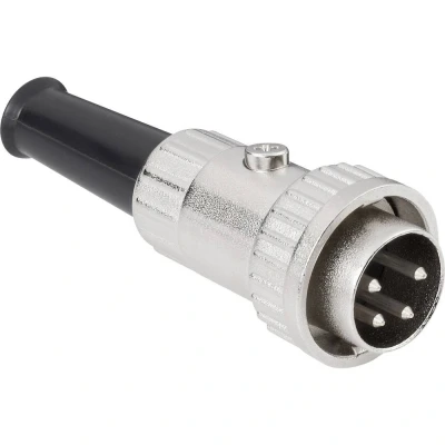 Afbeelding van BKL Electronic 0202007 DIN connector Stekker, recht Aantal polen: 8 Zilver 1 stuk(s)