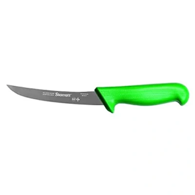 Afbeelding van Starrett Professional Boning Knife BKG106 6 Narrow Curved 150 mm Ultra Sharp Sanitized Steel Blade Green Handle Kitchen Chef&#039;s (DV8608)