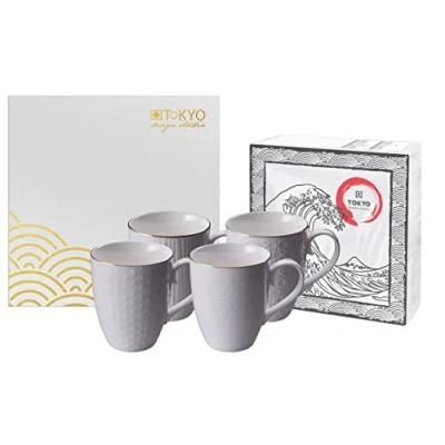 Afbeelding van Tokyo Design Studio Nippon White Mok 38 Cl Set Van 4 Wit