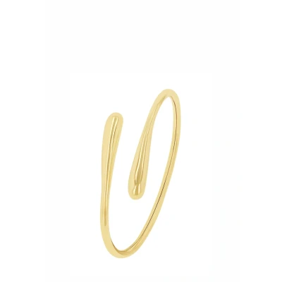 Afbeelding van s.Oliver Bangle roestvrijstalen damesarmband, 6 cm, goud, geleverd in sieradengeschenkverpakking, 2035797, Roestvrij staal, geen