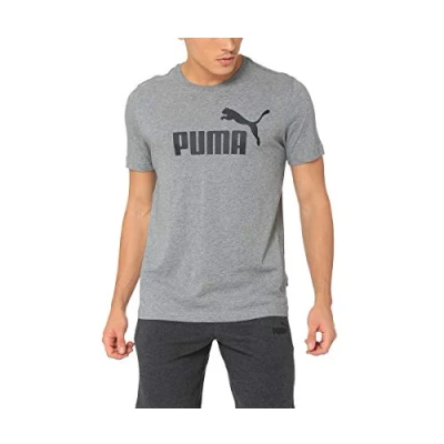 Image de tee shirt manches courtes Puma Ess logo Gris ch mc Taille : S rèf 12826