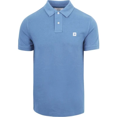 Afbeelding van King Essentials The Rene Poloshirt Mid Blauw maat L heren met Modern fit Pasvorm Katoen