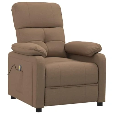 Afbeelding van vidaXL Massagestoel stof bruin