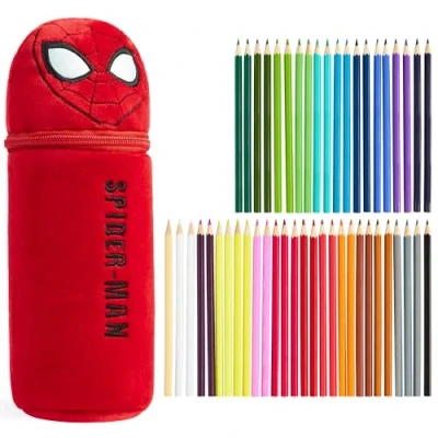 Afbeelding van Marvel Pennenetui voor kinderen, jongens, klein pluche Etui Spiderman etui, cadeau idee superhelden, Rood Spiderman, kinderen