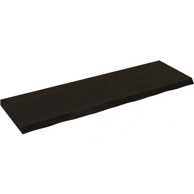 Afbeelding van vidaXL Wastafelblad 160x50x6 cm behandeld massief hout donkergrijs
