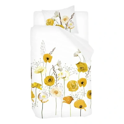 Afbeelding van Snoozing Flanel Dekbedovertrek Eenpersoons 140x200/220 cm Geel