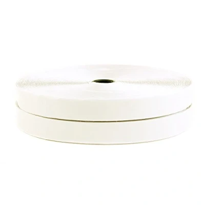 Afbeelding van TUKA TKB5008 25 meter x 20 mm haak en lusband, zelfklevend, klittenband, Hook &amp; Loop, breed, m gesp, ivoorkleurig