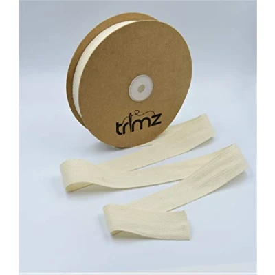 Image de Trimz Ruban adhésif à chevrons 100% coton, naturel, 30 mm x 25 m
