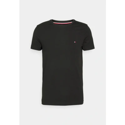 Afbeelding van Tommy Hilfiger CORE Stretch SLIM NECK TEE Tshirt basic, Heren, Maat: XXL, Black