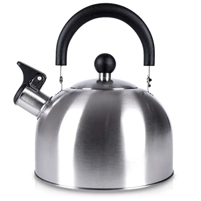 Afbeelding van ORION GROUP Waterkoker 2,5 liter moderne automatische fluitketel voor gas en inductie (zilver)