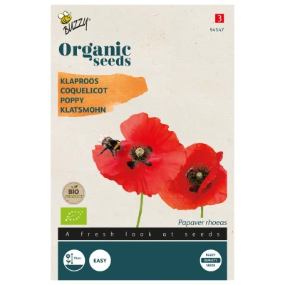 Afbeelding van Organic Papaver rhoeas red (Skal 14275) Buzzy