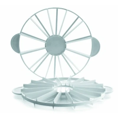 Afbeelding van taartverdeler 26 cm voor 14/16 porties, kunststof, wit, x 4