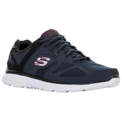 Afbeelding van Skechers Sport Verse Flash Point Sneakers laag, Heren, Maat: 43, Navy/black Leer en textiel