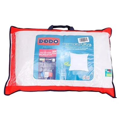 Afbeelding van DODO Ultra opblaasbaar kussen, 50 x 70 cm, zacht comfort, gemaakt in Frankrijk, maximaal comfort hoofdkussen, Thermolite Ultra, en milieuvriendelijk, machinewasbaar op 40 C