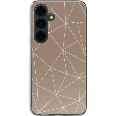 Afbeelding van imoshion hoesje Geschikt voor Samsung Galaxy S24 Siliconen Design Meerkleurig / Graphic Lines Beige