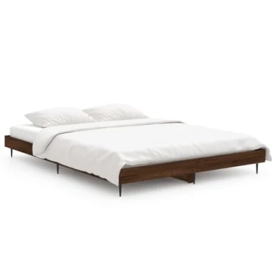 Image de vidaXL Cadre de lit sans matelas chêne marron 140x190 cm832076
