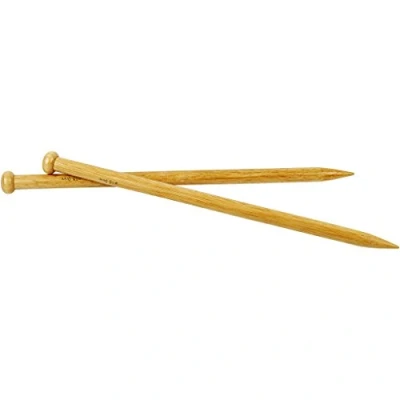 Image de Creotime aiguilles à tricoter en bambou 15 mm 35 cm