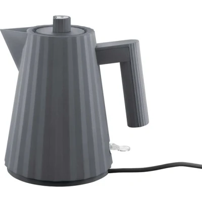 Afbeelding van Alessi Plissé Waterkoker 1 Liter MDL06/1 Staalblauw