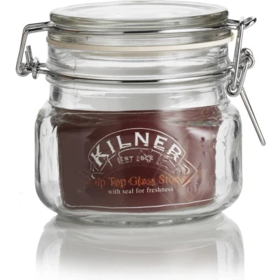 Afbeelding van Kilner Vierkante Glazen Bokaal Met Beugelsluiting 500ml