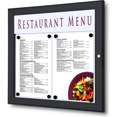 Afbeelding van Outdoor Menubord Logo 2 X A4 Landschap Zwart Syna SCZ2XA4C9005
