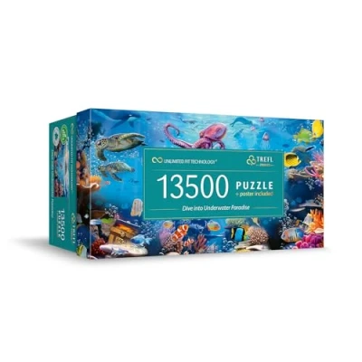 Afbeelding van Trefl Prime puzzel UFT: duik in Underwater Paradise 13.500 stukjes, grote met kleurrijke oceaanbodem, dik karton, biologisch, eco, vrije tijd voor volwassenen en kinderen vanaf 12 jaar