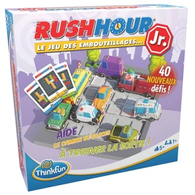 Afbeelding van Ravensburger ThinkFun Rush Hour Junior logicaspel puzzel bottelen 40 uitdagingen 4 niveaus 1 speler of meer vanaf 5 jaar 76604 uniseks Franse versie