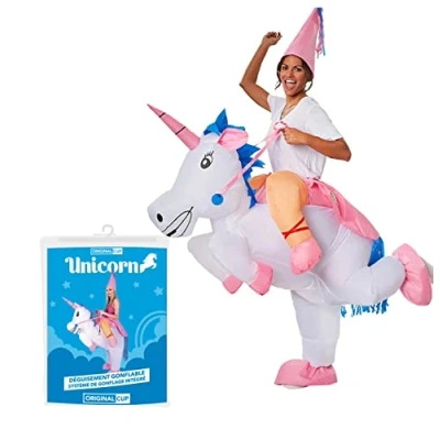 Afbeelding van AirSuit® Opblaasbaar Eenhoornkostuum Humorkostuum Premium Kwaliteit Volwassenen Maat Polyester Comfortabel Om Te Dragen Bestand Inclusief Systeem Gemaakt door