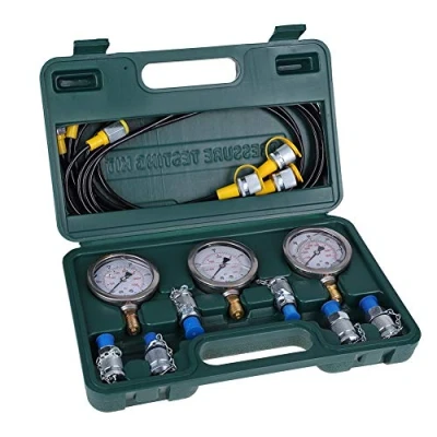 Afbeelding van Hydraulische Drukmeter Kit, Graafmachine Onderdelen Tester Druktestset met Testslangkoppeling en meter