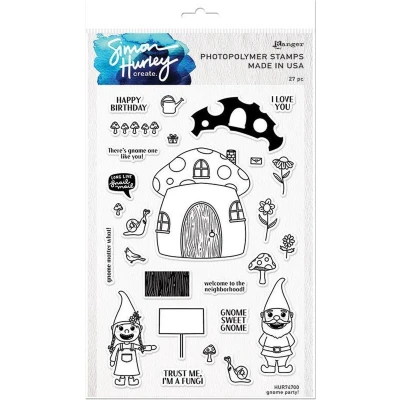 Afbeelding van Ranger Photopolymer clear stamp Gnome party!