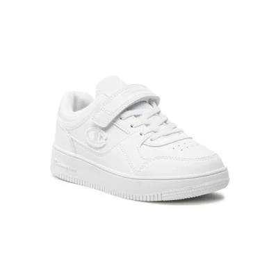 Afbeelding van Champion Rebound LOW Unisex Basketbalschoenen voor kinderen, Maat: 27.5, Triple whtite Pu