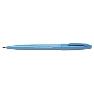 Afbeelding van Pentel S520 Sign Pen viltstift met fijne vezelpunt, hemelsblauw, 12 stuks