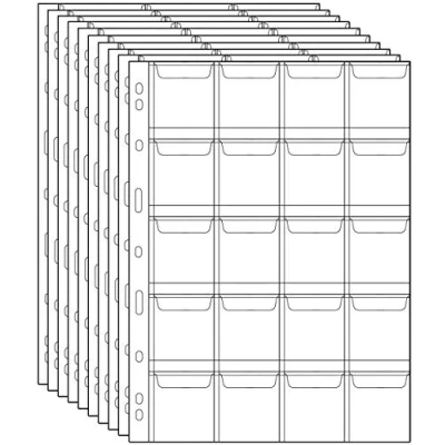 Afbeelding van Uncle Paul Munt Binder Pagina&#039;s 200 Zakken Portemonnee Accessoires 10 Vellen Collectie Benodigdheden CS03020