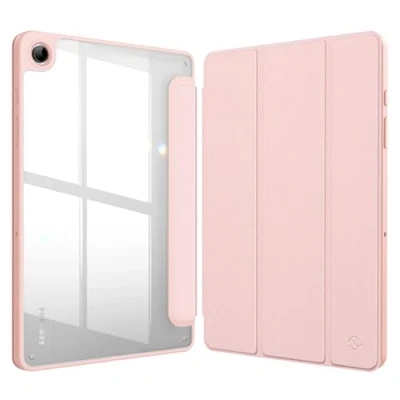 Afbeelding van Fintie Hybride hoes voor Samsung Galaxy Tab A9 Plus 11 inch 2023 Schokbestendige beschermhoes met transparante harde achterkant A9+ SM X210/X216/X218 tablet, roségoud