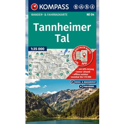 Afbeelding van KOMPASS Wanderkarte 04 Tannheimer Tal 1:35.000