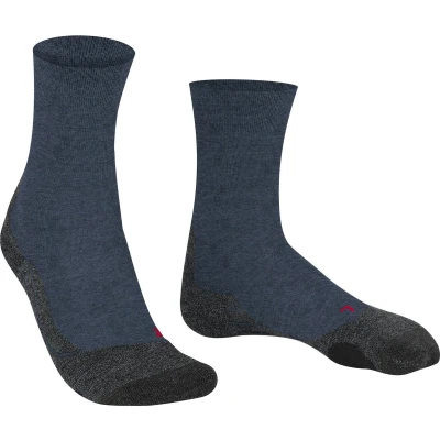 Afbeelding van FALKE TK2 Explore Melange heren trekking sokken blauw (dark blue melangeange) Maat: 39 41